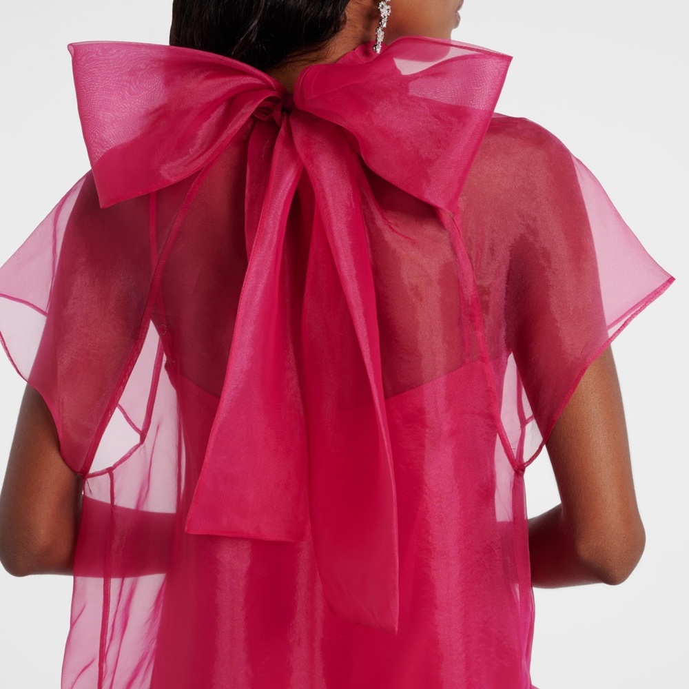 Simkhai beaux bow-detail organza minidress - Picture 3 of 6